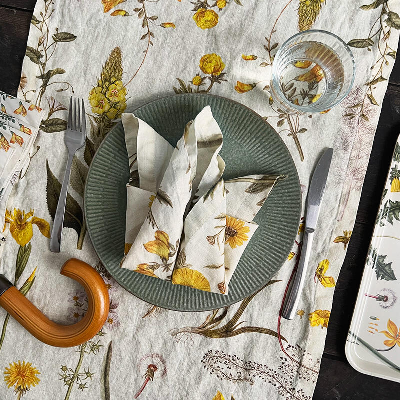 Linen Table Runner - FD yellow - FOR PRE-ORDER (Arrives March 15, 2026)