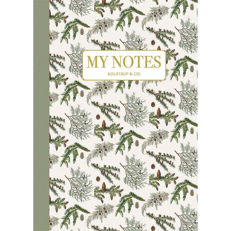 Noteshæfte - Pine Trees pattern - TIL FORUDBESTILLING (kommer i slutningen af august)