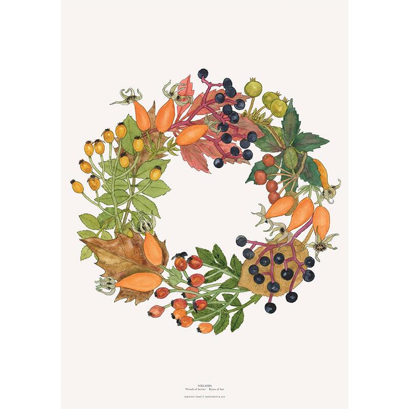 KRANS BÆR - KUNSTPRINT - VÆLG STØRRELSE