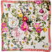 FOULARD EN SOIE - Rose Flower Garden JL - Rose/pêche 90 cm