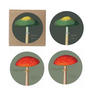 DESSOUS DE VERRE - Pack de 4 champignons