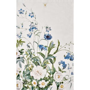 ORGANIC TEA TOWEL - Blue Flower Garden JL - FOR PRE-ORDER (Arrives in mid-February)