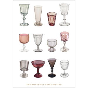 Mixed glasses rose - Carte simple A5