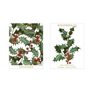 MINICARDS CHRISTMAS - Holly  - FOR PRE-ORDER (arriving at the end of September)