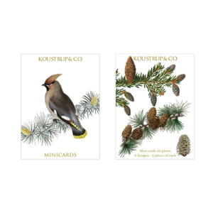 MINICARDS CHRISTMAS - Bohemian Waxwing - FOR PRE-ORDER (arriving at the end of September)