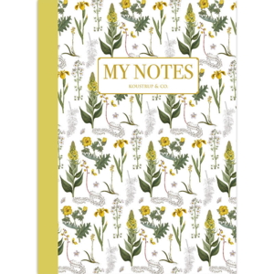 Notebook - Yellow floral pattern