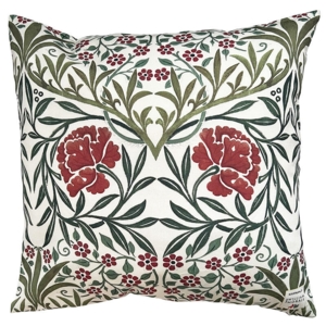 PUDE COVER 50x50 cm - Øko Bomuld - Morris Oxford red - TIL FORUDBESTILLING (Kommer i midten af marts 2026)