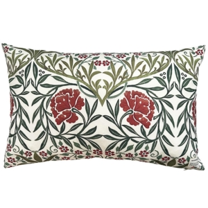 PUDE COVER 60x40 cm - Øko Bomuld - Morris Oxford red - TIL FORUDBESTILLING (Kommer i midten af marts 2026)