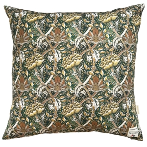PUDE COVER 50x50 cm - Øko Bomuld - Morris Windrush green pattern - TIL FORUDBESTILLING (Kommer i midten af marts 2026)